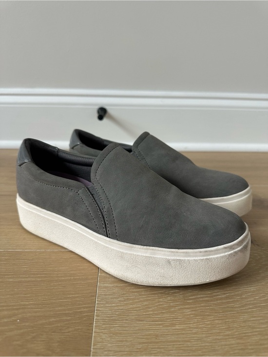 Dr. Scholl's Shoes - Dr Scholls White Gray Suede Platform Sneakers Loafers Shoes Women’s Size 6.5